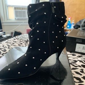 Brand New Studded Kitten Heel Slouchy Boot